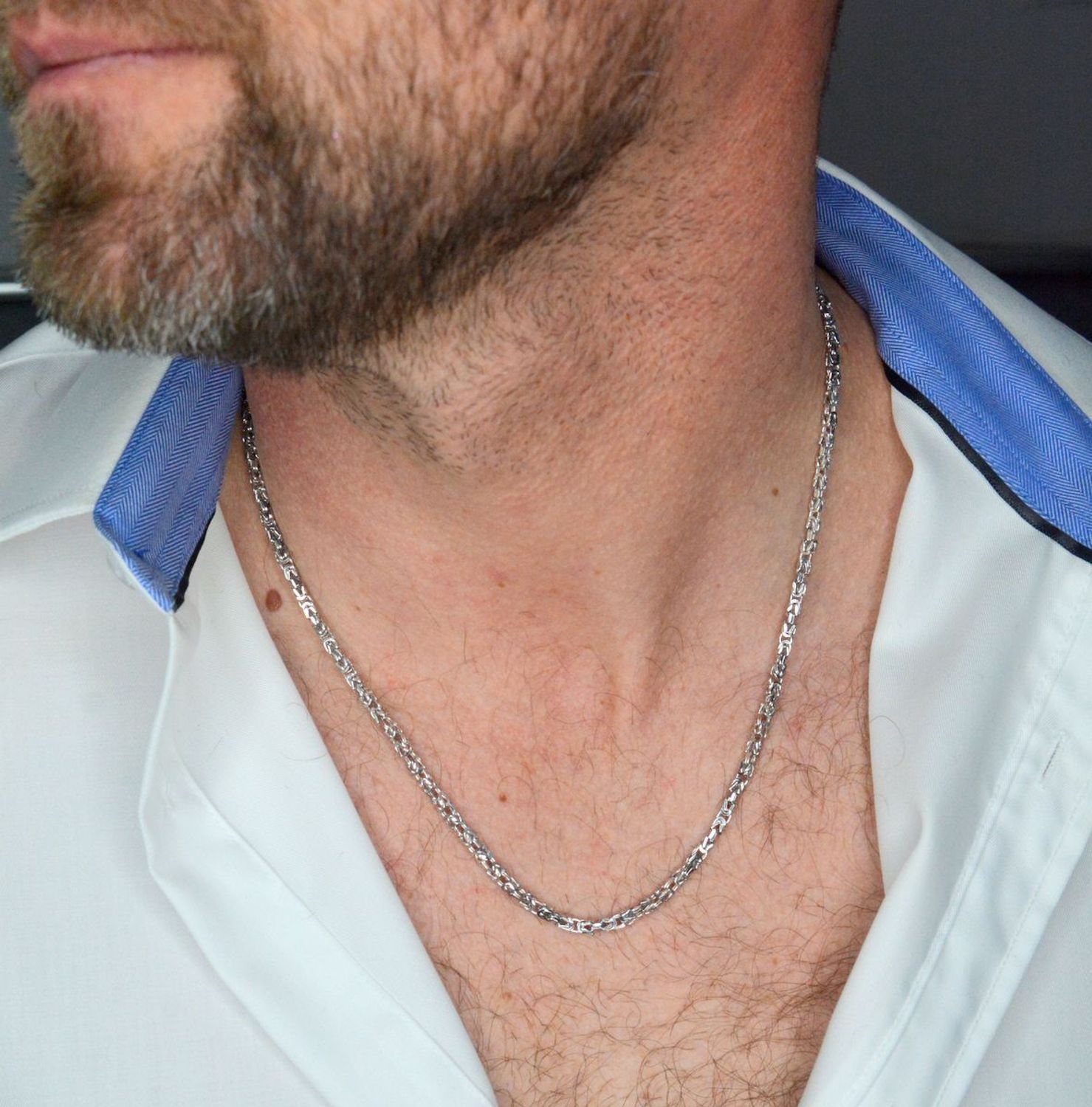 Łańcuszek srebrny splot królewski 925, DIA-LAN-12522R-925 2,7mm Naszyjnik męski srebrny splot typu królewski to propozycja od sklepu Jubilerskiego Diament. Naszyjnik stanowi mocny, efektowny.jpg